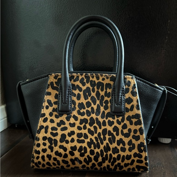 Michael Kors Women's Mini Avril XS Cheetah Leather Satchel Crossbody Bag - Picture 4 of 11